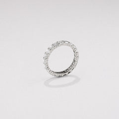 Sempre Asscher Cut 3.00ct Lab Diamond Eternity Ring in 18K White Gold