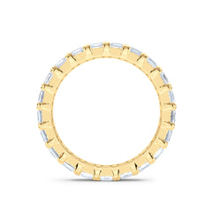 Sempre Asscher Cut 3.00ct Lab Diamond Eternity Ring in 18K Yellow Gold