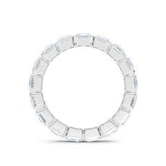 Sempre Bezel Asscher Cut 3.00ct Lab Diamond Eternity Ring in 18K White Gold