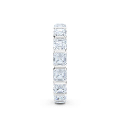 Sempre Bezel Asscher Cut 3.00ct Lab Diamond Eternity Ring in 18K White Gold