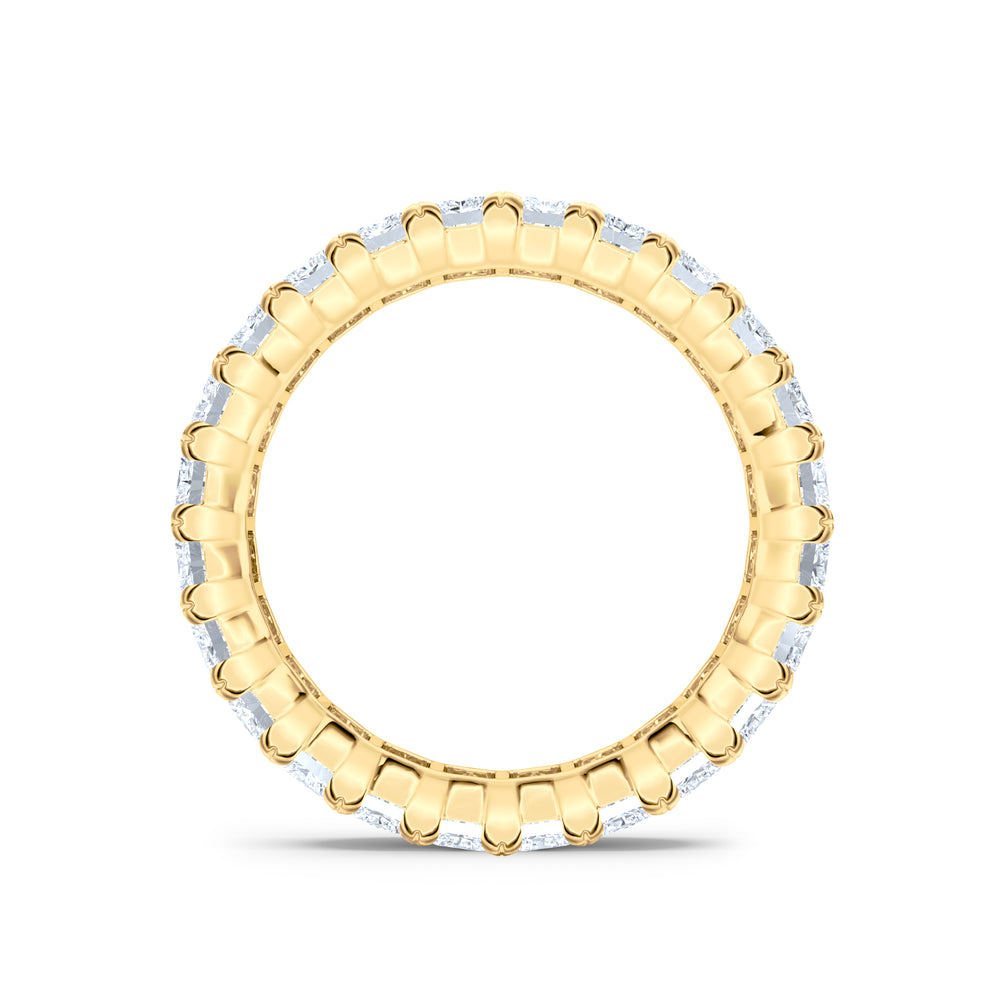 Sempre Radiant Cut 3.00ct Lab Diamond Eternity Ring in 18K Yellow Gold