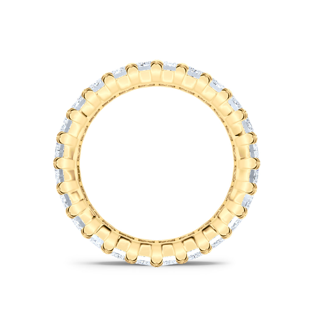 Sempre Radiant Cut 3.00ct Lab Diamond Eternity Ring in 18K Yellow Gold