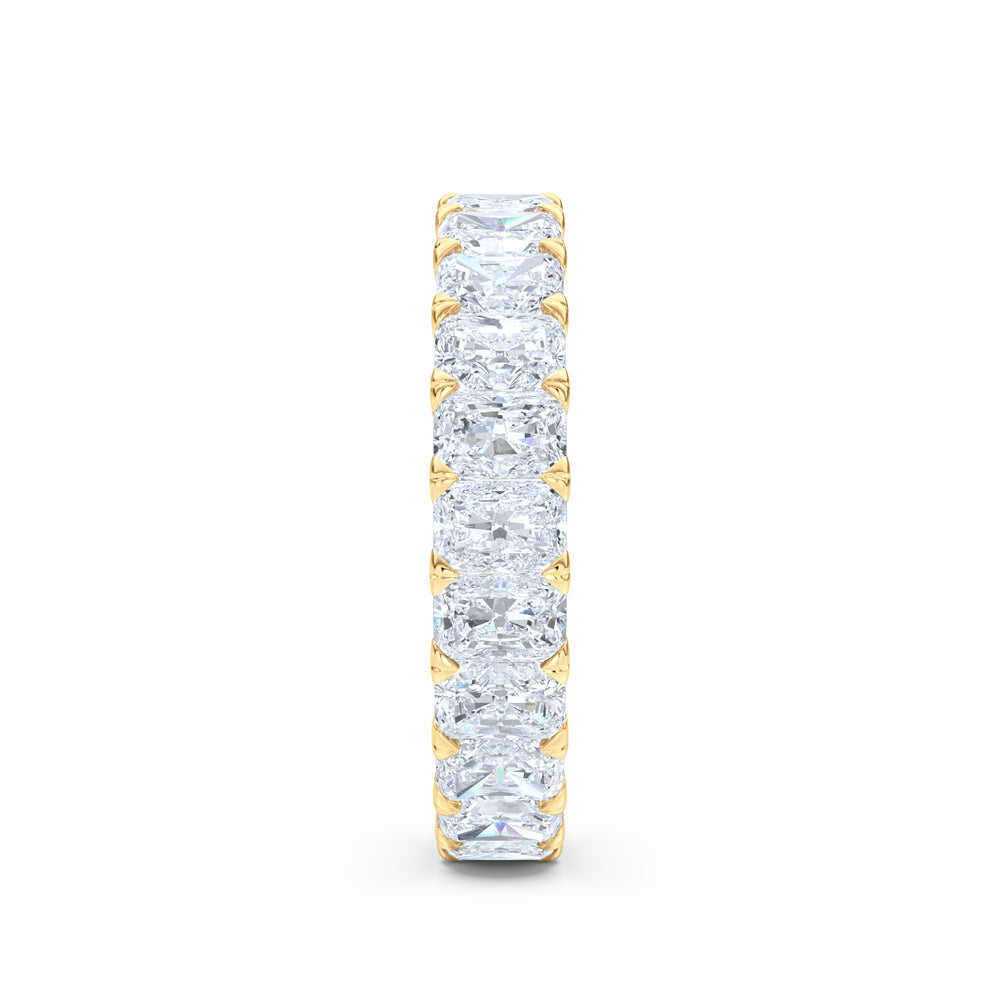 Sempre Radiant Cut 3.00ct Lab Diamond Eternity Ring in 18K Yellow Gold