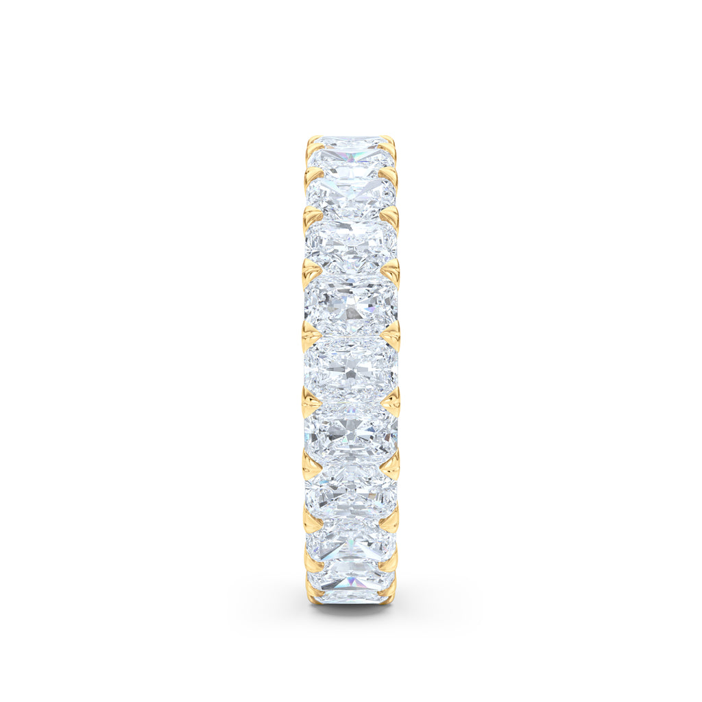 Sempre Radiant Cut 3.00ct Lab Diamond Eternity Ring in 18K Yellow Gold