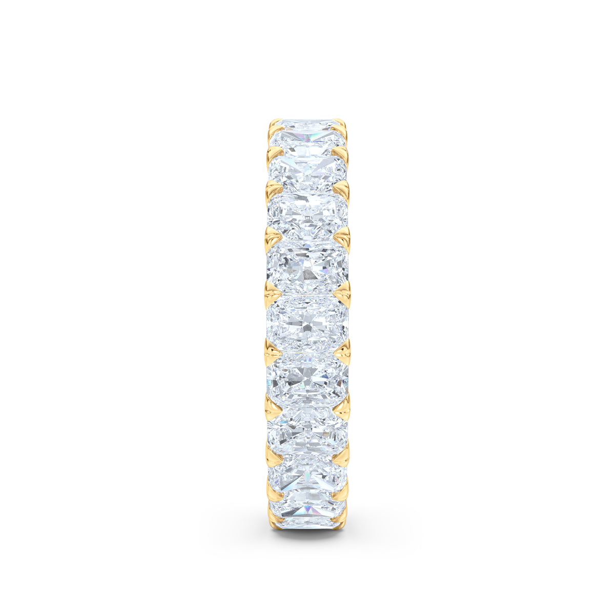 Sempre Radiant Cut 3.00ct Lab Diamond Eternity Ring in 18K Yellow Gold