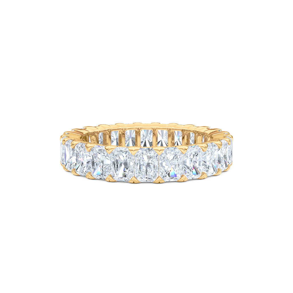 Sempre Radiant Cut 3.00ct Lab Diamond Eternity Ring in 18K Yellow Gold