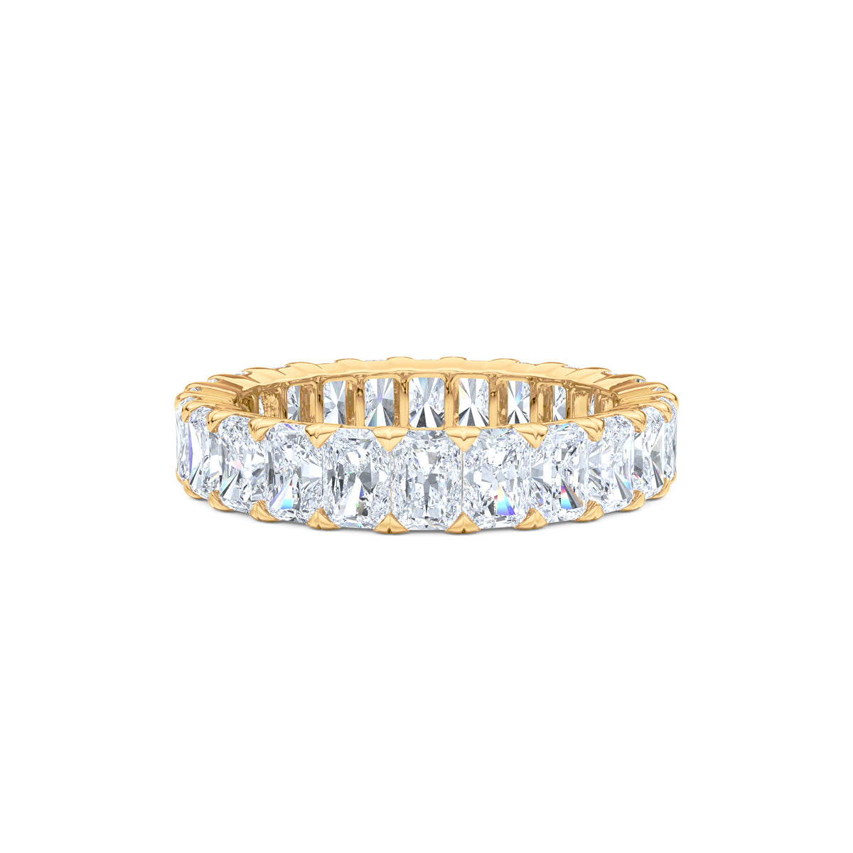 Sempre Radiant Cut 3.00ct Lab Diamond Eternity Ring in 18K Yellow Gold