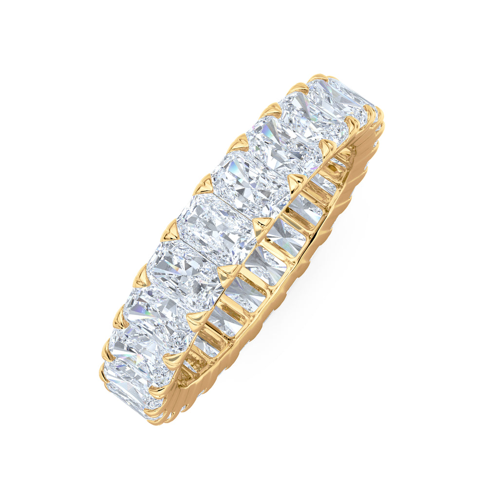 Sempre Radiant Cut 3.00ct Lab Diamond Eternity Ring in 18K Yellow Gold