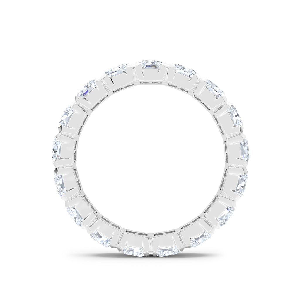 Sempre Bezel Radiant Cut 3.00ct Lab Diamond Eternity Ring in 18K White Gold