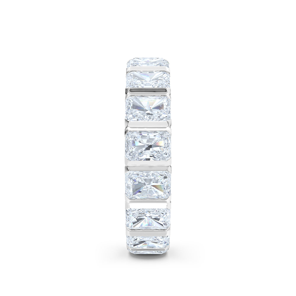 Sempre Bezel Radiant Cut 3.00ct Lab Diamond Eternity Ring in 18K White Gold
