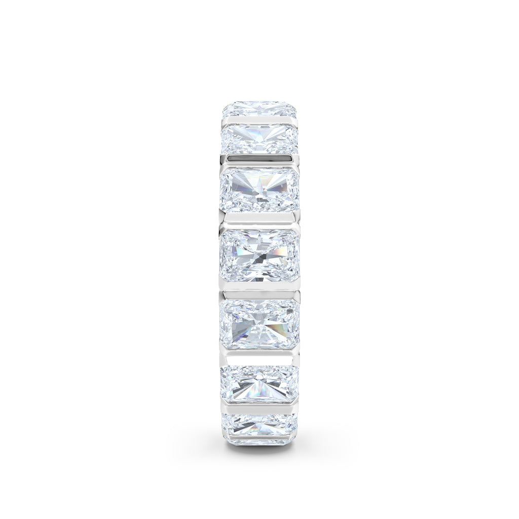 Sempre Bezel Radiant Cut 3.00ct Lab Diamond Eternity Ring in Platinum