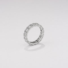 Sempre Bezel Radiant Cut 3.00ct Lab Diamond Eternity Ring in 18K White Gold