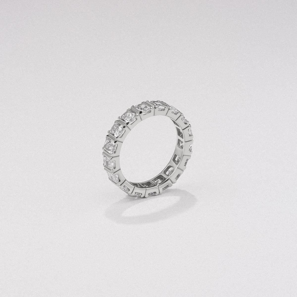 Sempre Bezel Radiant Cut 3.00ct Lab Diamond Eternity Ring in 18K White Gold