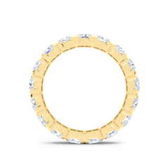 Sempre Bezel Radiant Cut 3.00ct Lab Diamond Eternity Ring in 18K Yellow Gold