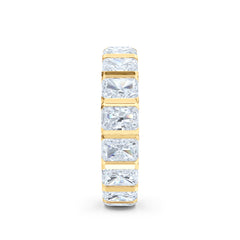 Sempre Bezel Radiant Cut 3.00ct Lab Diamond Eternity Ring in 18K Yellow Gold