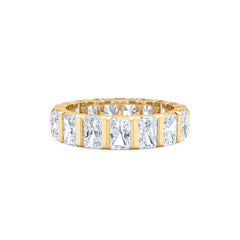 Sempre Bezel Radiant Cut 3.00ct Lab Diamond Eternity Ring in 18K Yellow Gold
