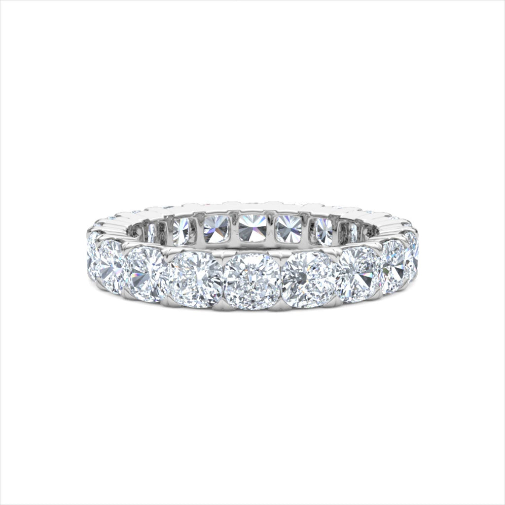 Sempre Cusion Cut 3.00ct Lab Diamond Eternity Ring in 18K White Gold
