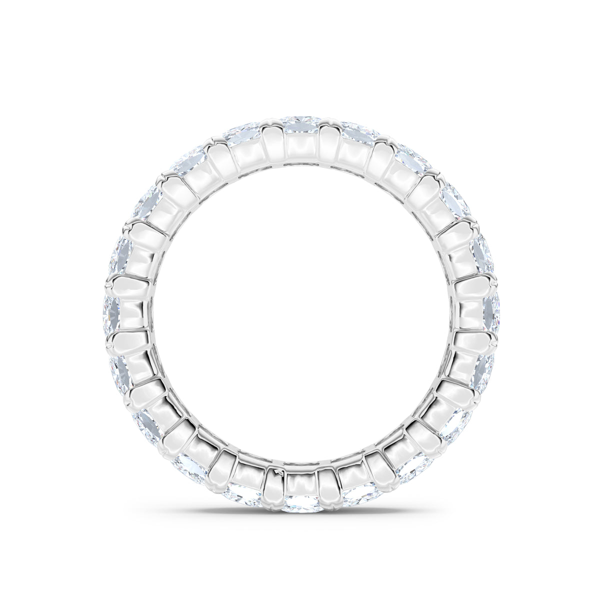 Sempre Cusion Cut 3.00ct Lab Diamond Eternity Ring in 18K White Gold