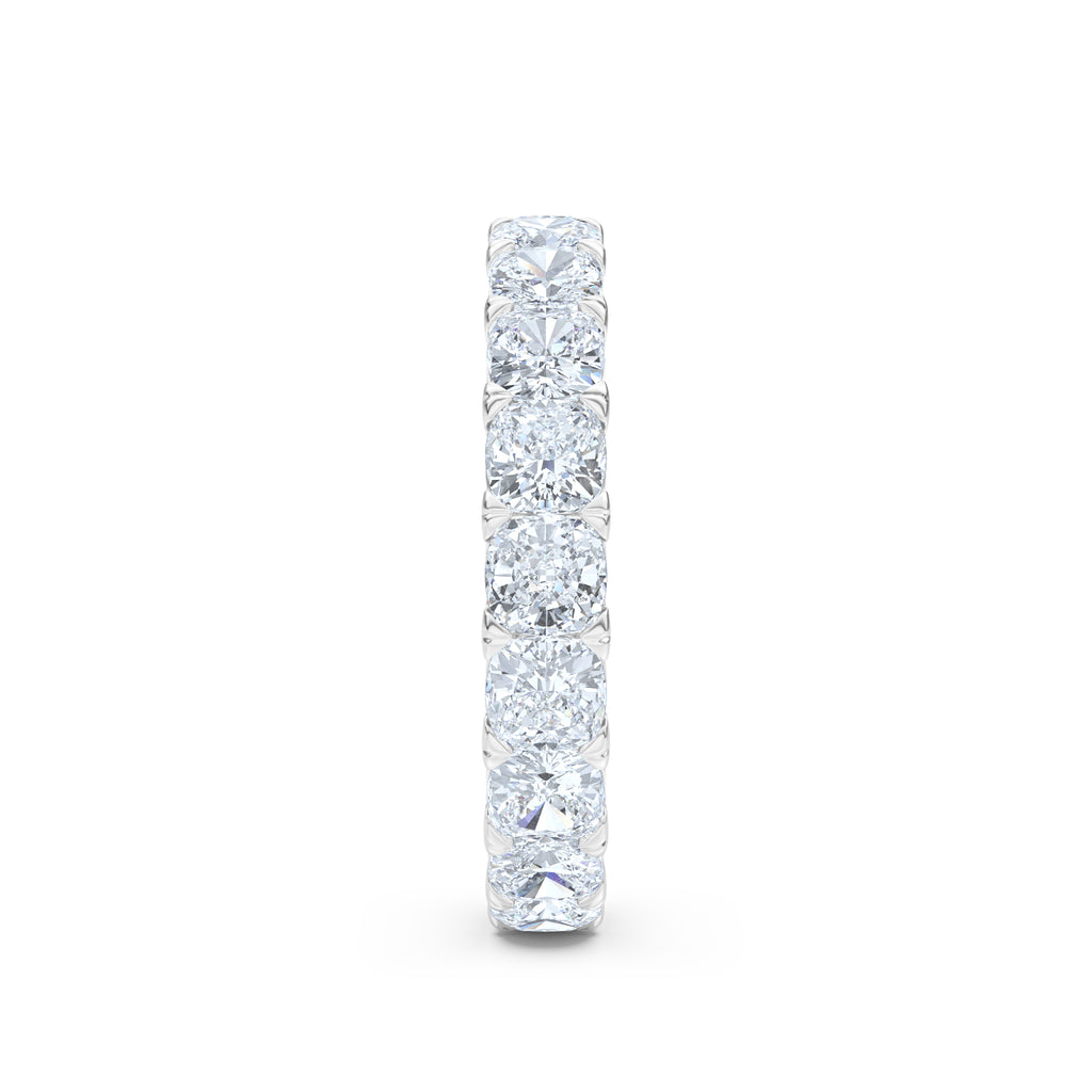 Sempre Cusion Cut 3.00ct Lab Diamond Eternity Ring in 18K White Gold