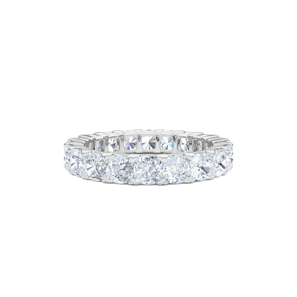 Sempre Cusion Cut 3.00ct Lab Diamond Eternity Ring in 18K White Gold