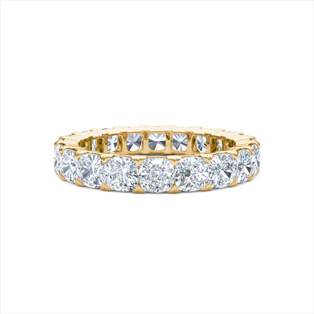 Sempre Cusion Cut 3.00ct Lab Diamond Eternity Ring in 18K Yellow Gold