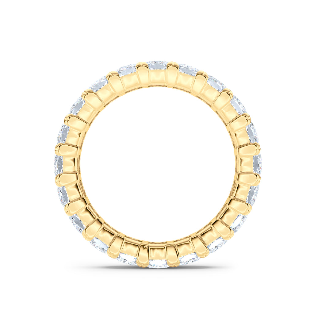 Sempre Cusion Cut 3.00ct Lab Diamond Eternity Ring in 18K Yellow Gold