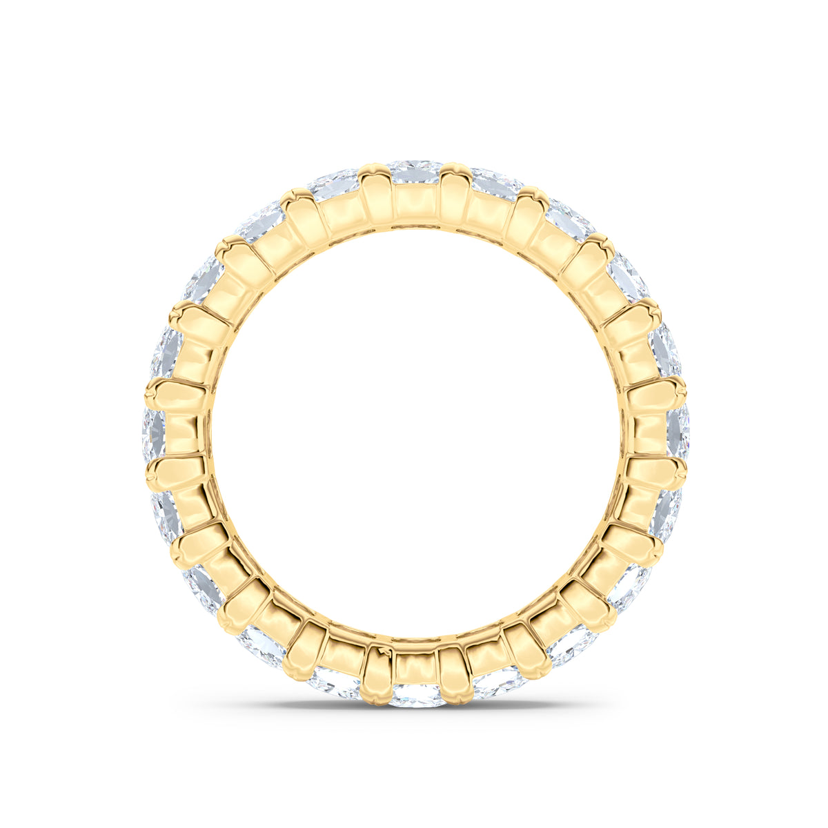 Sempre Cusion Cut 3.00ct Lab Diamond Eternity Ring in 18K Yellow Gold