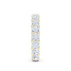 Sempre Cusion Cut 3.00ct Lab Diamond Eternity Ring in 18K Yellow Gold