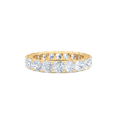 Sempre Cusion Cut 3.00ct Lab Diamond Eternity Ring in 18K Yellow Gold