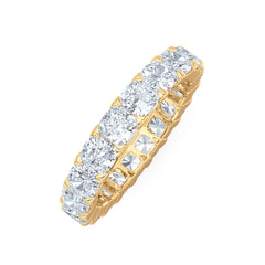 Sempre Cusion Cut 3.00ct Lab Diamond Eternity Ring in 18K Yellow Gold