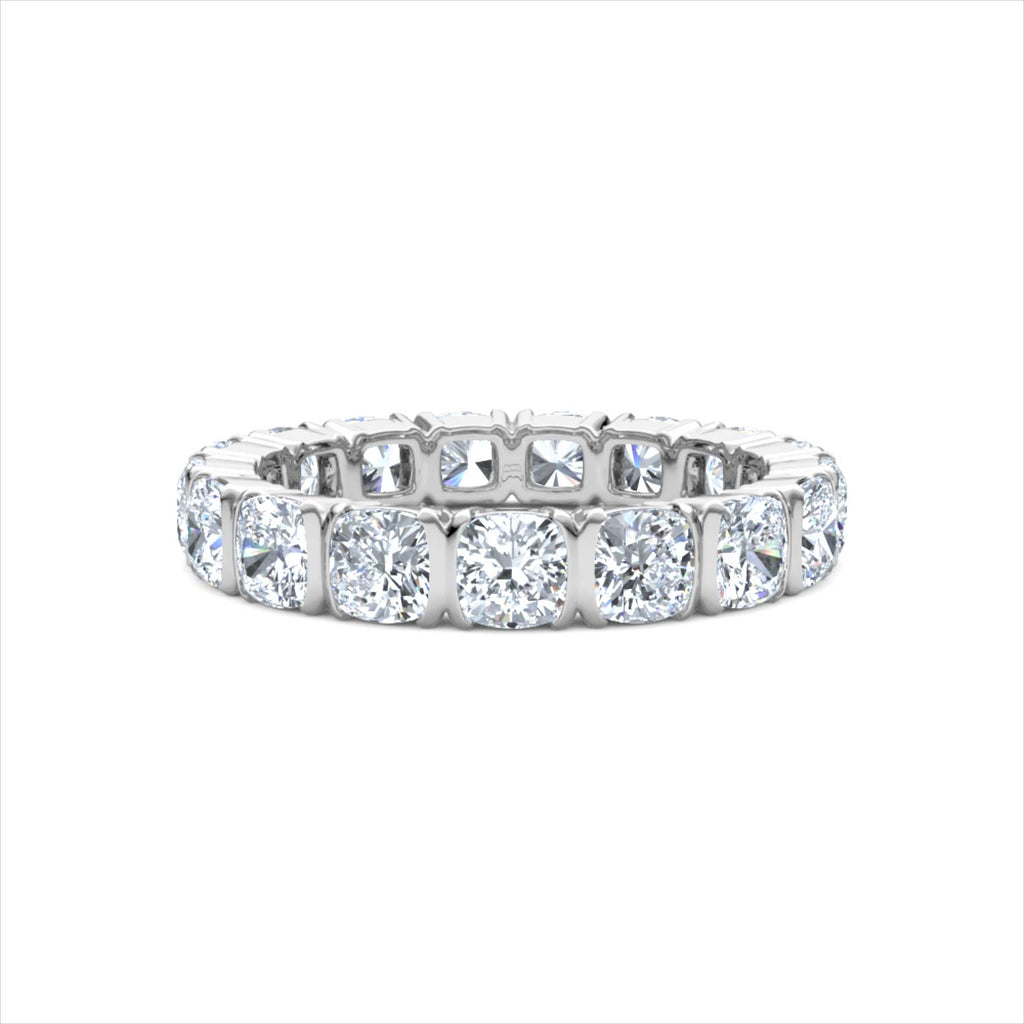 Sempre Bezel Cusion Cut 3.00ct Lab Diamond Eternity Ring in Platinum