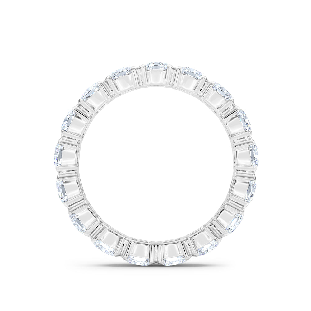 Sempre Bezel Cusion Cut 3.00ct Lab Diamond Eternity Ring in 18K White Gold