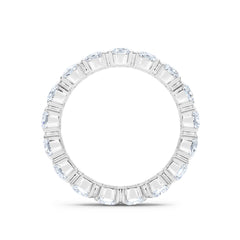 Sempre Bezel Cusion Cut 3.00ct Lab Diamond Eternity Ring in 18K White Gold