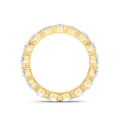 Sempre Bezel Cusion Cut 3.00ct Lab Diamond Eternity Ring in 18K Yellow Gold