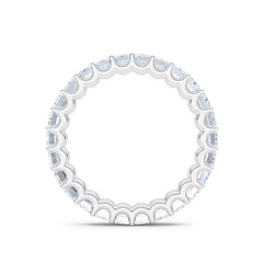 Sempre Emerald Cut 3.00ct Lab Diamond Eternity Ring in 18K White Gold