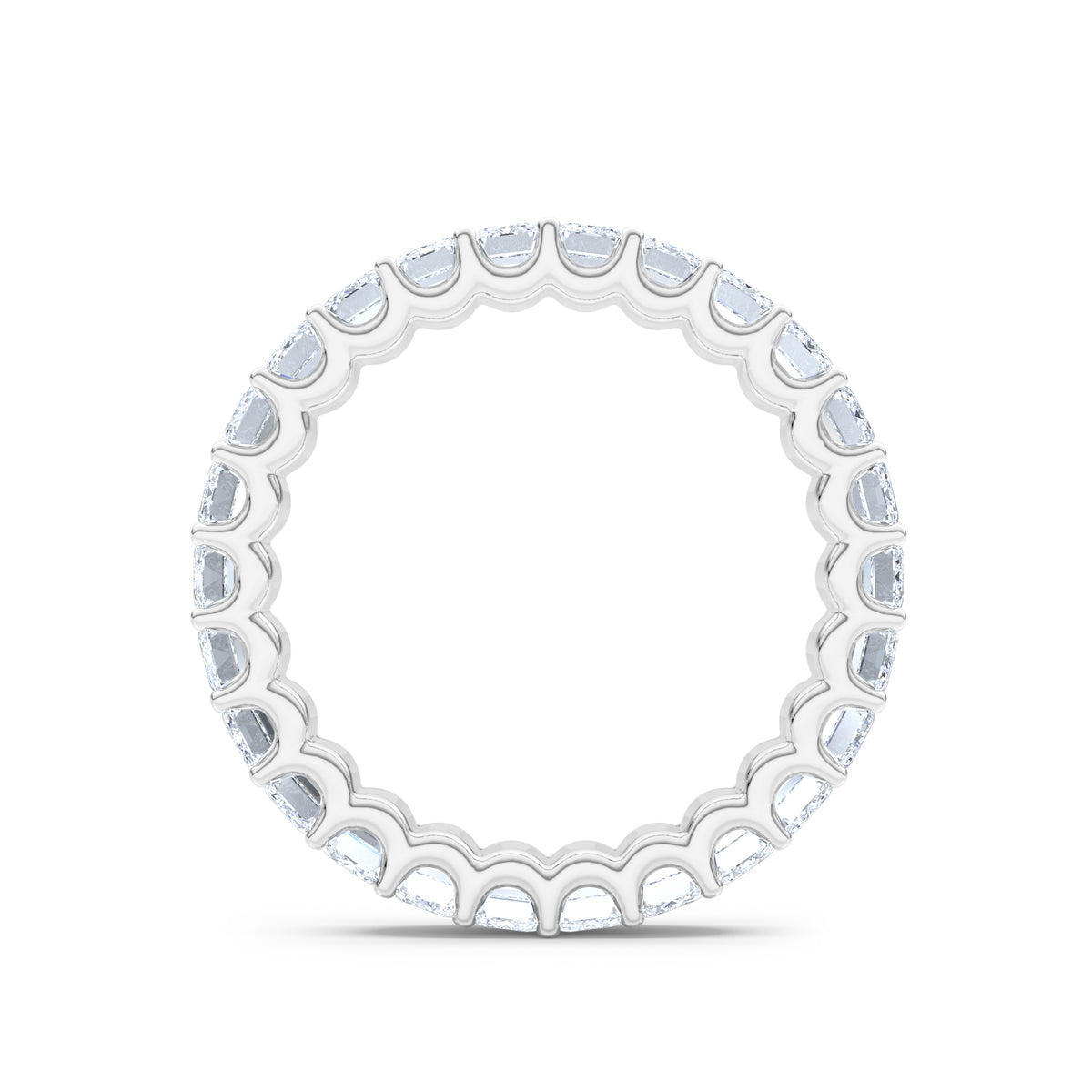 Sempre Emerald Cut 3.00ct Lab Diamond Eternity Ring in 18K White Gold