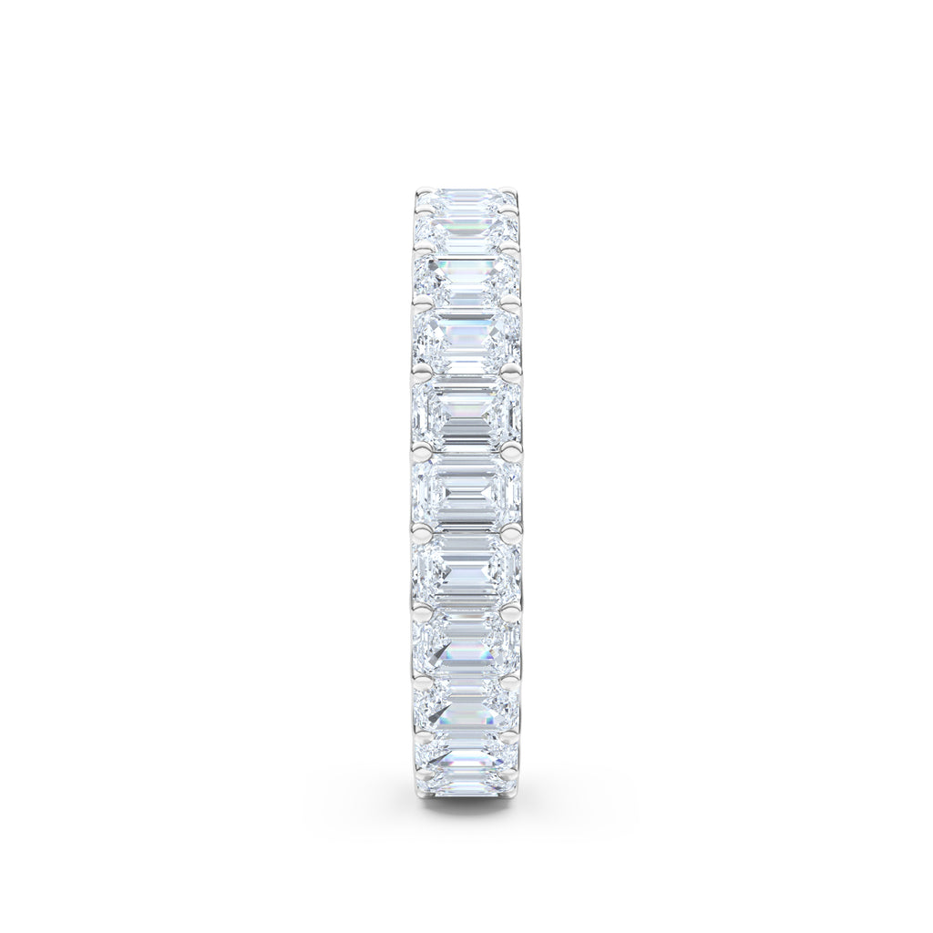 Sempre Emerald Cut 3.00ct Lab Diamond Eternity Ring in 18K White Gold