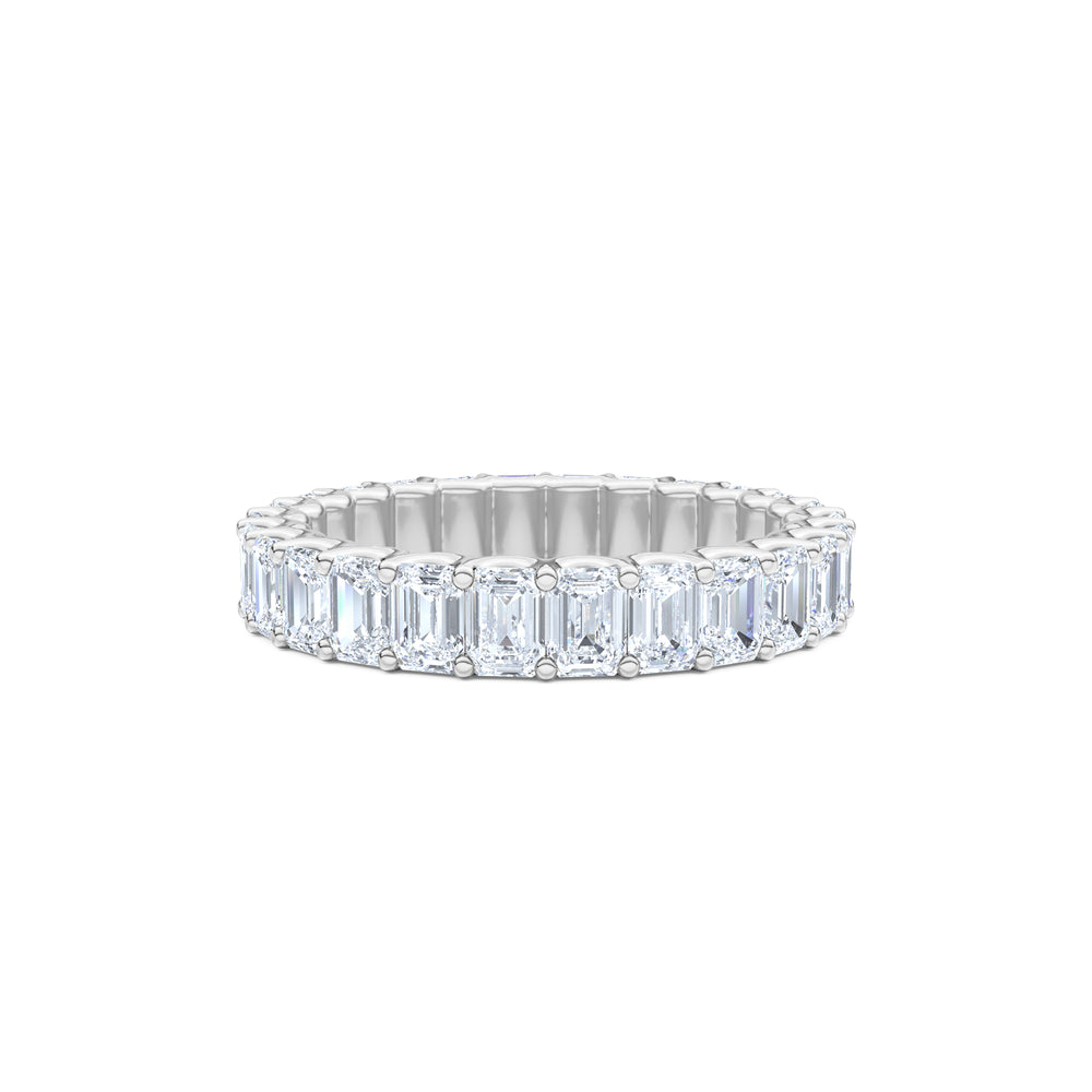 Sempre Emerald Cut 3.00ct Lab Diamond Eternity Ring in 18K White Gold