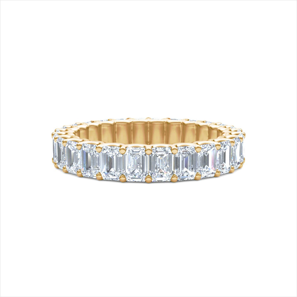 Sempre Emerald Cut 3.00ct Lab Diamond Eternity Ring in 18K Yellow Gold