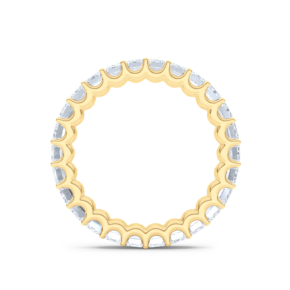 Sempre Emerald Cut 3.00ct Lab Diamond Eternity Ring in 18K Yellow Gold