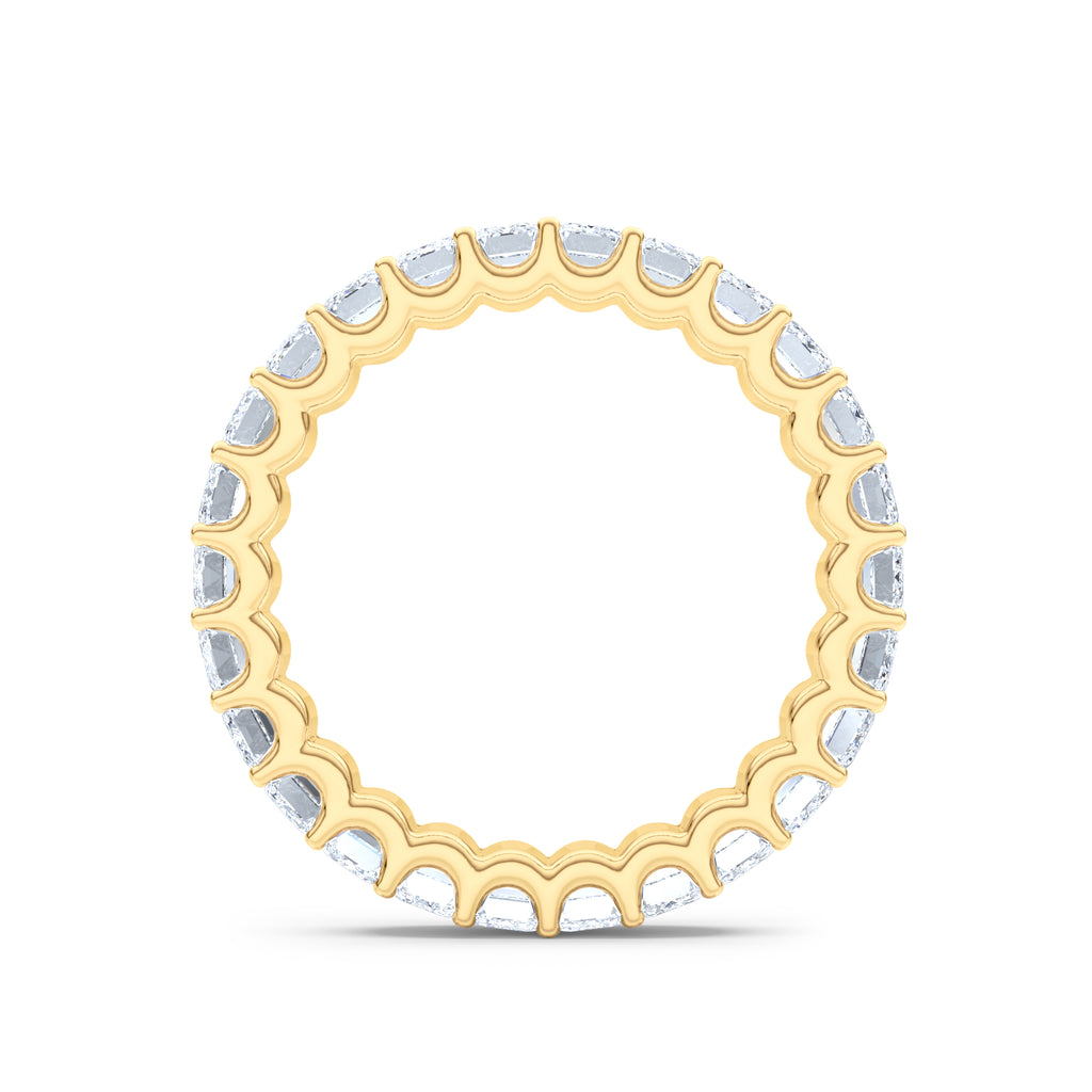 Sempre Emerald Cut 3.00ct Lab Diamond Eternity Ring in 18K Yellow Gold