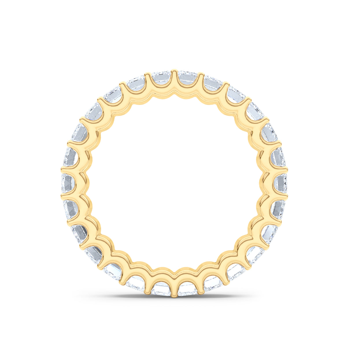Sempre Emerald Cut 3.00ct Lab Diamond Eternity Ring in 18K Yellow Gold