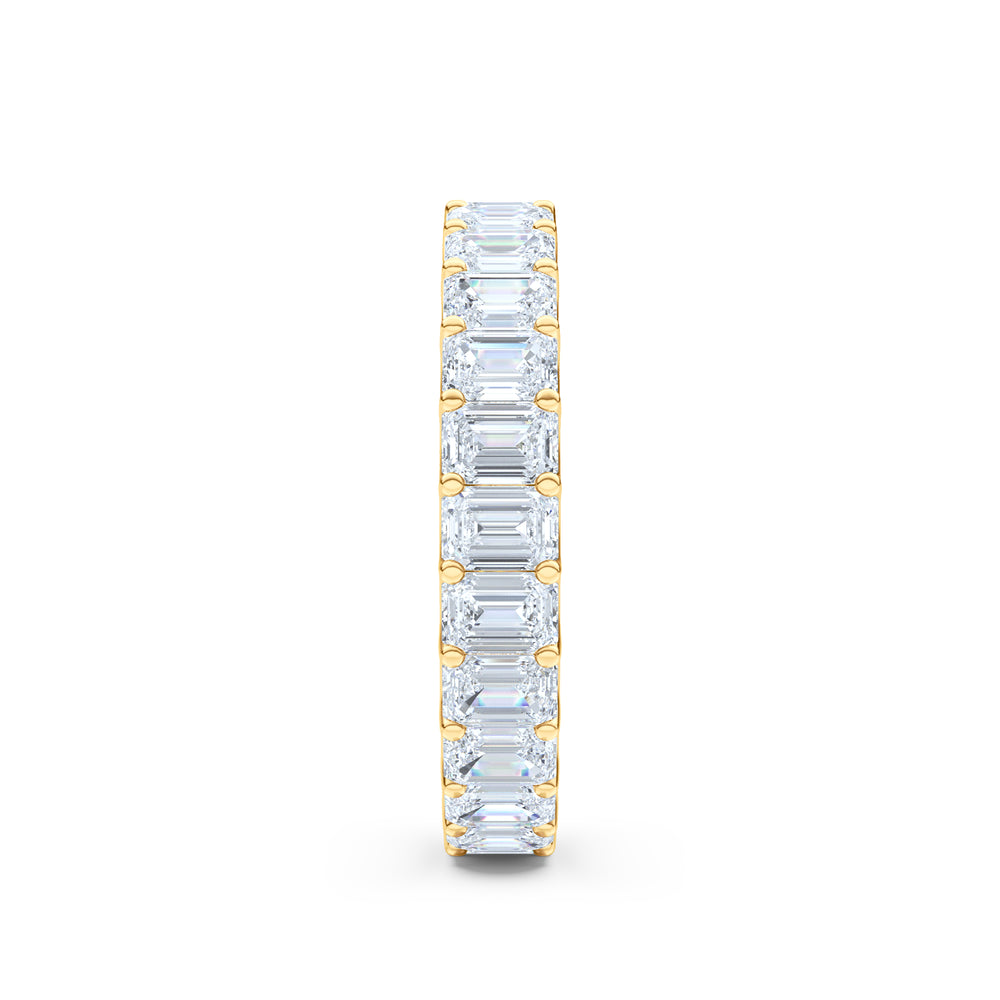 Sempre Emerald Cut 3.00ct Lab Diamond Eternity Ring in 18K Yellow Gold