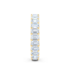 Sempre Emerald Cut 3.00ct Lab Diamond Eternity Ring in 18K Yellow Gold