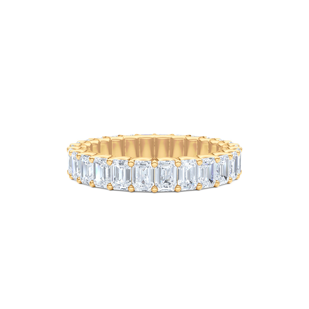 Sempre Emerald Cut 3.00ct Lab Diamond Eternity Ring in 18K Yellow Gold