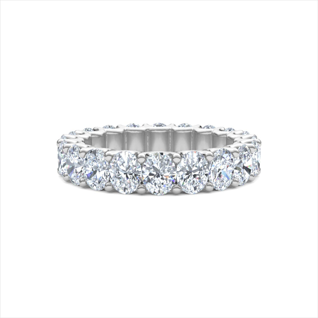 Sempre Oval Cut 3.00ct Lab Diamond Eternity Ring in 18K White Gold