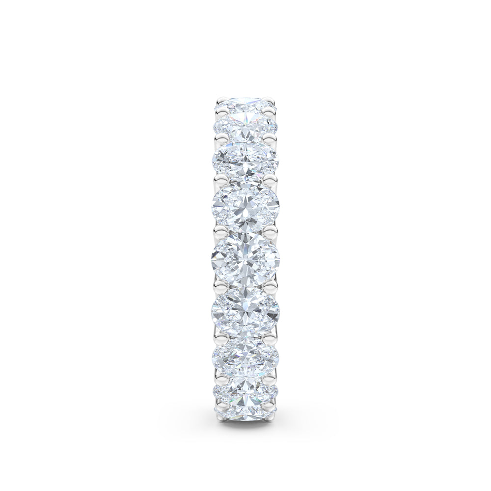 Sempre Oval Cut 3.00ct Lab Diamond Eternity Ring in 18K White Gold