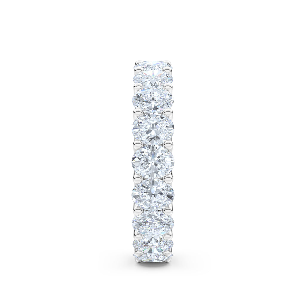 Sempre Oval Cut 3.00ct Lab Diamond Eternity Ring in 18K White Gold
