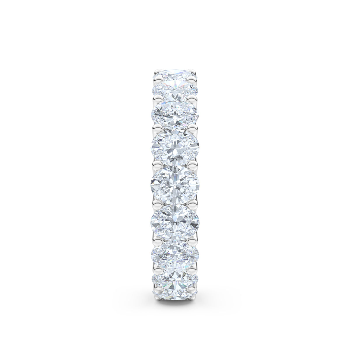 Sempre Oval Cut 3.00ct Lab Diamond Eternity Ring in 18K White Gold