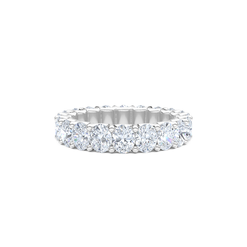 Sempre Oval Cut 3.00ct Lab Diamond Eternity Ring in 18K White Gold
